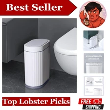 Compact 2 Gallon Motion Sensor Garbage Can with Lid - Ideal for Small Spaces