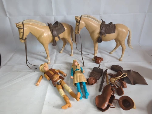 VINTAGE JOHNNY WEST Marx Horses Josie & Jay Figures & Accessories *See Ad* E7