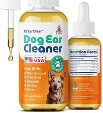 Pup Labs Ear Clear, Natural Dog Ear Cleaner and Infection for Dogs, 1 oz Bottle