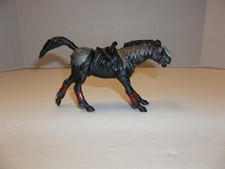 Papo Medieval Black Knight's Armored War Horse 6" Retired Collectible 2002