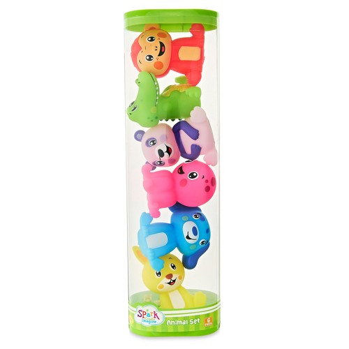 Multicolored Assorted Soft Animal Figurines Toys Educational Focus Kids 6 Pieces - Picture 2 of 8