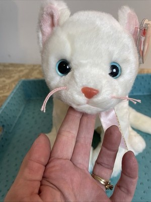 FLIP  1999 Ty Beanie Original Buddy Solid White Kitty CAT (18'' Long) *MWNMT*