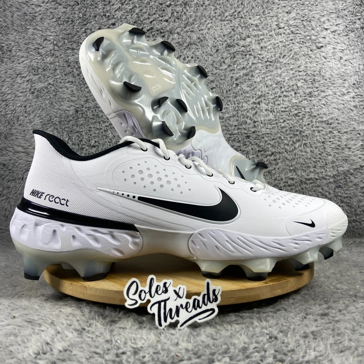Nike Alpha Huarache Elite 3 Low White Grey for Sale | Authenticity