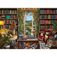 1000 Piece Jigsaw Puzzle Cozy Library Books Shelf Reading Interior Art