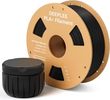 PLA+ 1.75mm 3D Printer Filament, PLA Plus with Dimensional PLA+, 1*black 