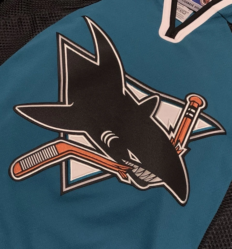 Camiseta deportiva local vintage CCM Joe Thornton #19 San Jose Sharks para hombre verde azulado medio Foto 4 de 4