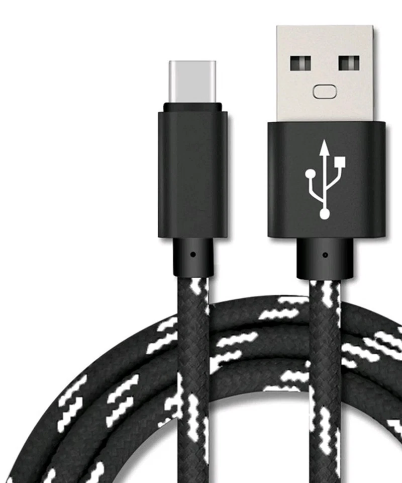 3M Long Type C  Nylon Braided USB Charger Cable Data For iPhone SAMSUNG SONY LG - Image 3 of 3