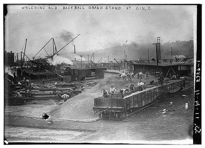 Wrecking Palace of the Fans ballpark,Cincinnati (baseball),November 14,1911