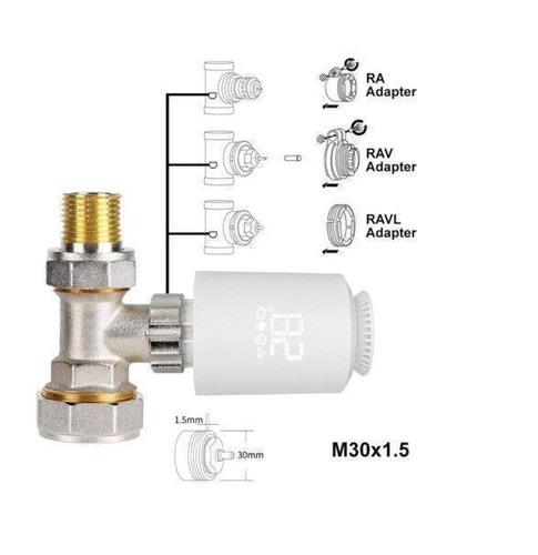 ZIGBEE3.0 Intelligent Radiator Actuator Programmable Radiator Thermostat DE - Bild 2 von 17
