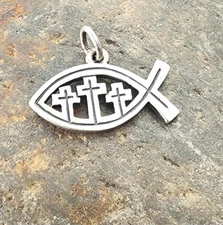 Retired James Avery Crosses of Calvary Fish Pendant