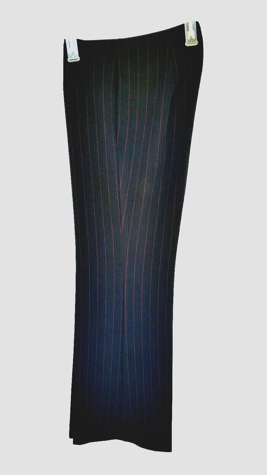 Traje Pantalón AGB Byer Talla 8 Negro Rojo Rayas Frente Plano Cremallera Forrado Foto 4 de 4