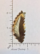 33343          Brass Oxidized Large Fern Leaf Jewelry Finding