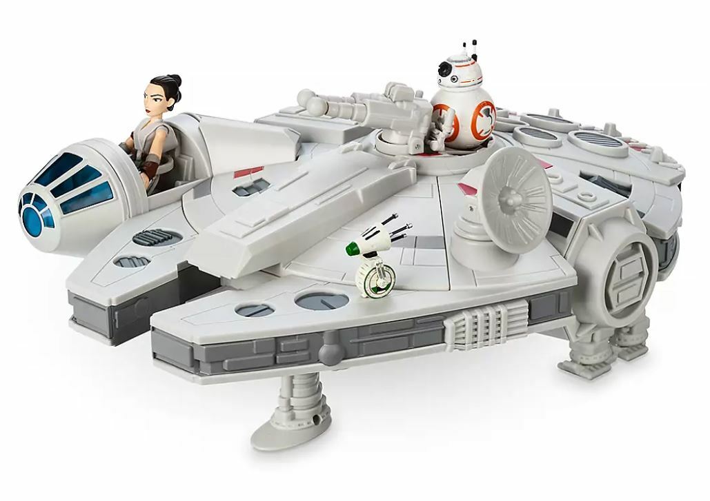 Star Wars Disney Store Millennium Falcon Play Set with Rey
