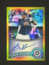 2011 Topps Chrome Carlos Peguero Gold Refractor RC Auto /50 Mariners