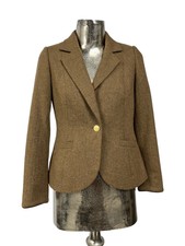Joules Jacket Tweed Blazer Size Small 10 Womens Wool Riding Vintage Brown Eu38