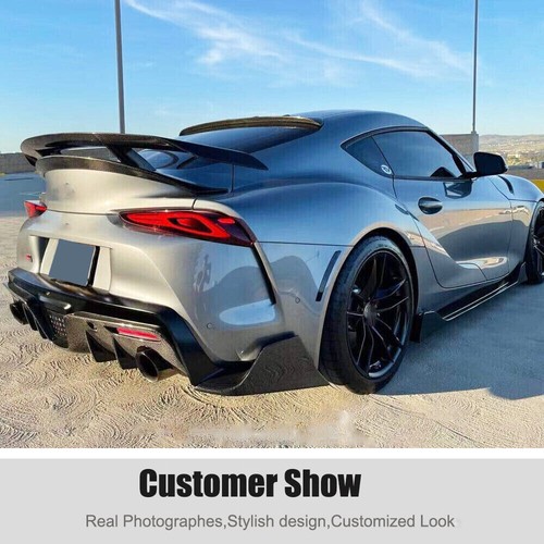 Real Carbon Rear Bumper Splitter Lip Aprons for Toyota Supra A90 A91 MK5 2019-24 - Picture 3 of 13