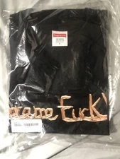 Supreme F**k F You Tee FW18 Black Men's Size L Large Bogo