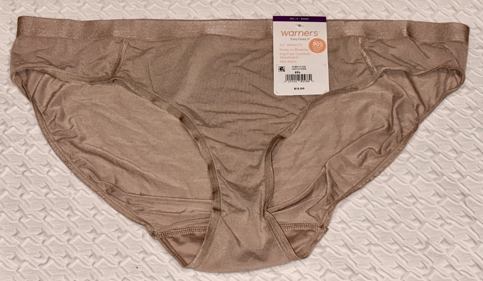 Braguita de bikini WARNERS Easy Does It modal almendra tostada desnuda para mujer talla XL 8 2XL 9 Foto 4 de 4