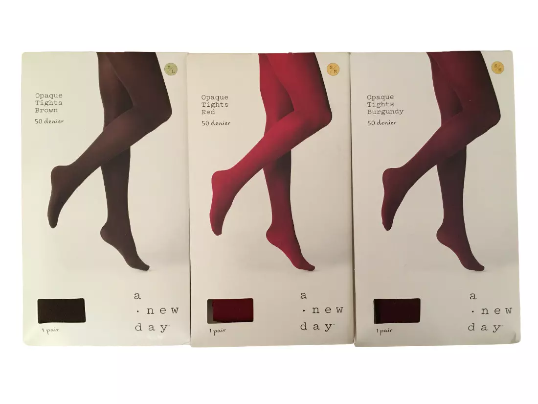 A New Day Women's Opaque Tights Choose from Three Colors & Sizes S/M, M/L,  L/XL