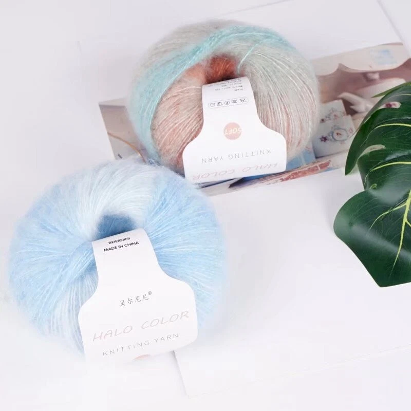 Cashmere Yarn DIY Knitting Yarn Wool Gradient Material Colorful Blended Dyed - Image 4 of 4