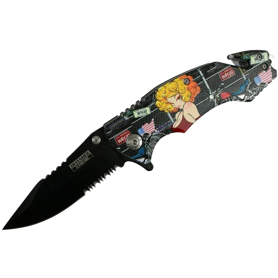 Carbon Steel Blade Black Collectible Folding Knives