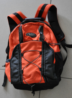 Rucksack Flashbag schwarz / orange Tragegriff
