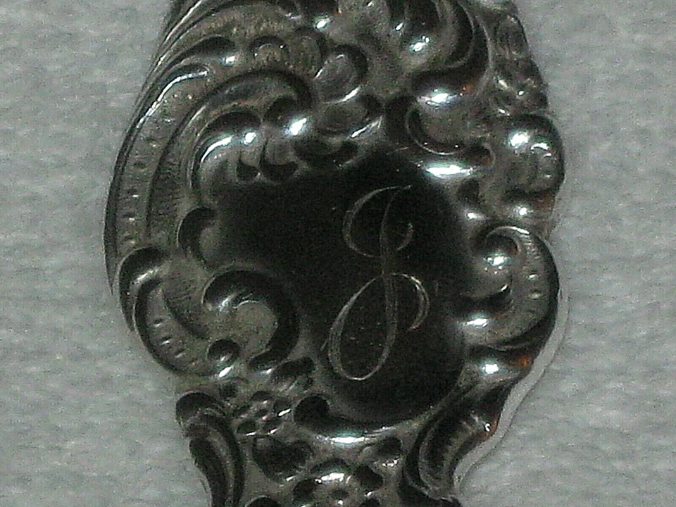 Colher de sopa/colher de servir antiga Unger Brothers esterlina grande - Passaic - 8" #2 - Imagem 4 de 4