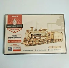 3D Wooden Puzzle Model -  Prime Steam Express - 1:80 Scale Train Model - NIP