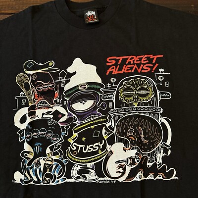Vintage Stussy x Peter Bagge Cartoonist Street Aliens Tee (2008