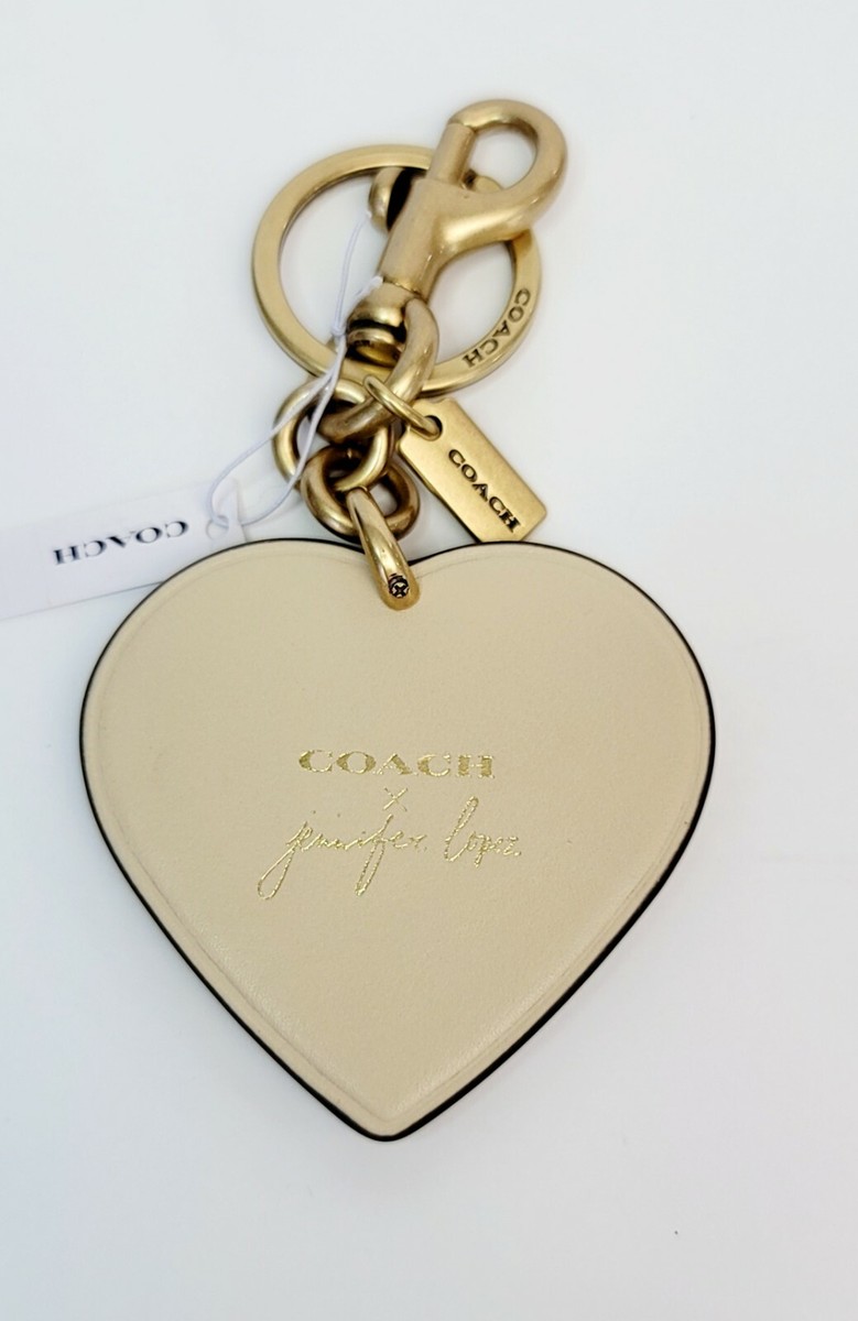 キーホルダー・キーリング COACH Jennifer Lopez Heart Key fob C6605 Coach X Jennifer Lopez Heart Bag Snap Valet Key Fob Ring