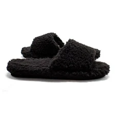 Womens INC Dinnaa Cozy Faux Fur Slide Slippers