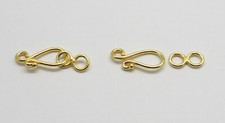 4 Pieces S Clasp Hook 20mm Long 22K Gold Vermeil Bali Beads Jewelry Supplies  