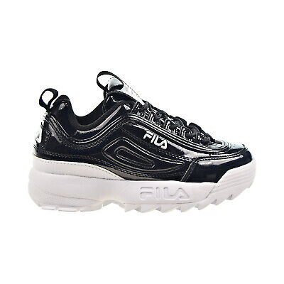 Fila Disruptor II Premium Patent Women's Shoes Black-White Fila Disruptor II Premium Patent Women's Shoes Black-White