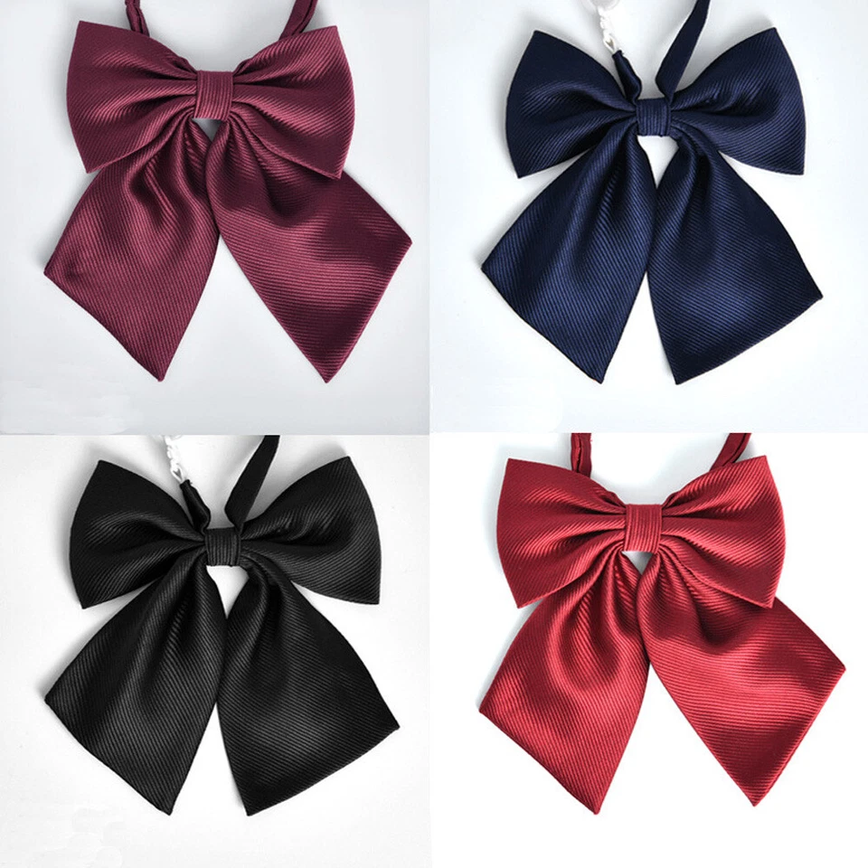 Corbata informal ajustable para damas Mujeres Niñas Estudiante Pajarita Boda Escuela Fiesta Foto 3 de 4