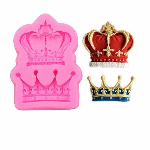 2 Crowns Silicone Mold - Fondant Gumpaste Topping Decorating Baking Tools Mould