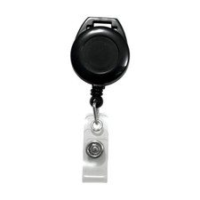 100 Pack - Badge Reel Lanyards w/ Top Slot Attachment - Retractable ID Card Pull