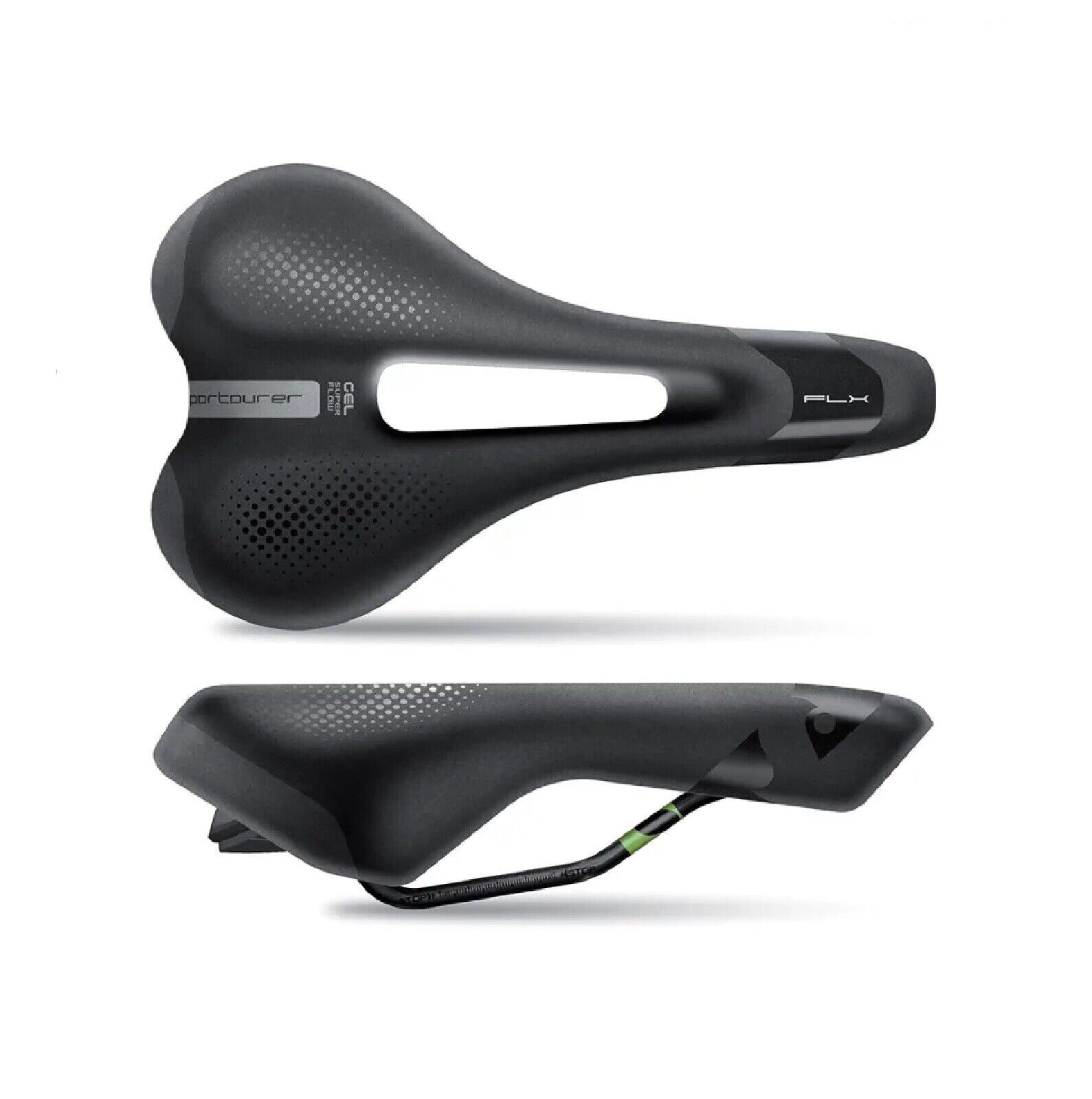 Sella Bicicletta Unisex Selle Italia Sportourer FLX GEL Flow 160x270mm Nero 440g