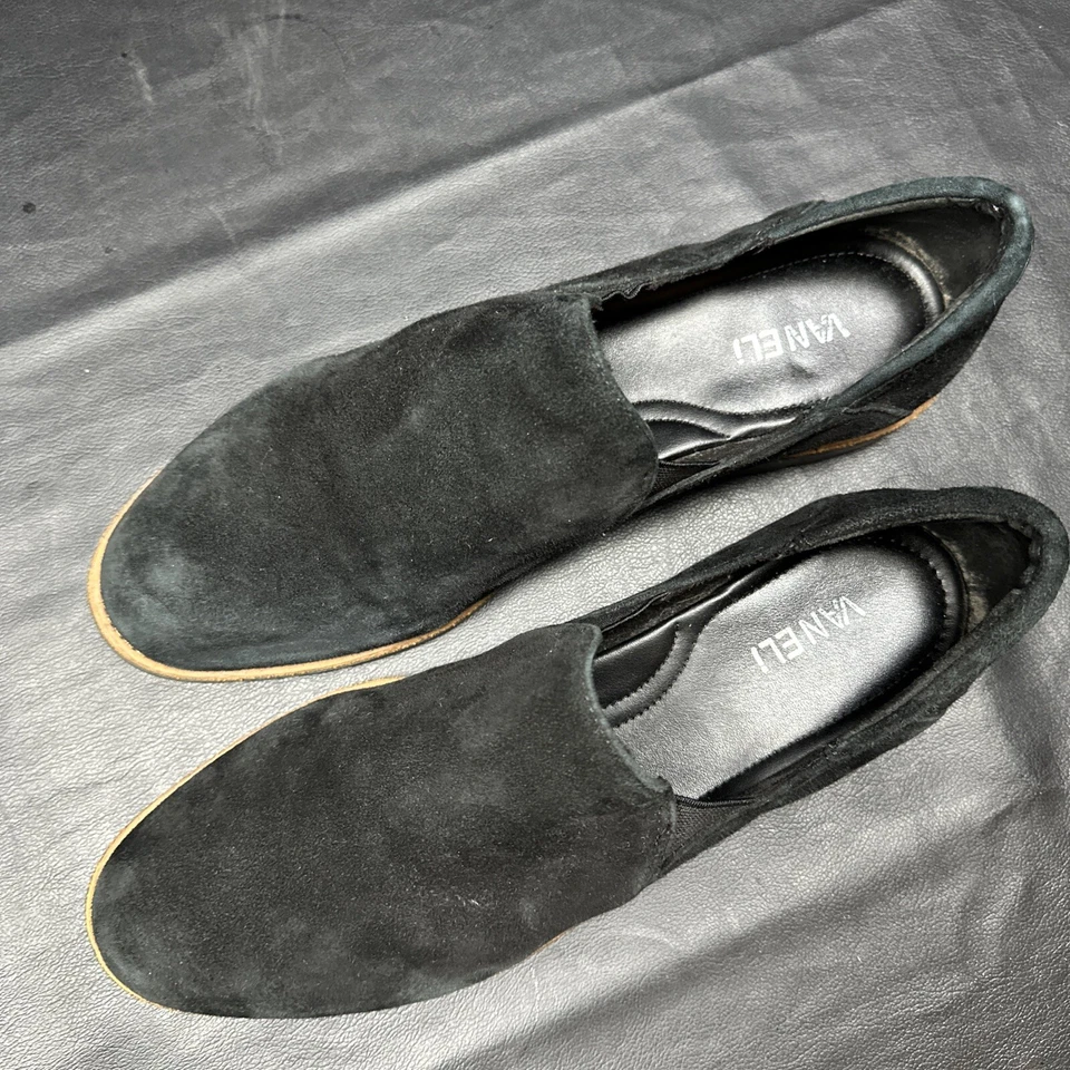 Mocasín de gamuza Vaneli para mujer talla 11 M Jager suela de goma negra informal acolchado BP Foto 2 de 4