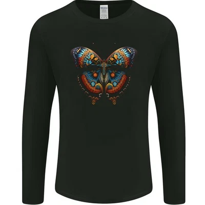 T-Shirt À Manches Longues Pour Hommes Avec Design De Papillon Fantaisie - Photo 1/2