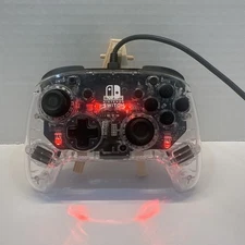 PDP Afterglow LED Deluxe Nintendo Switch Controller, Transparent (NO BOX)