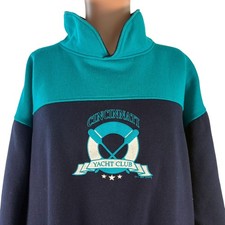 Vintage Cincinnati Yacht Club Sweatshirt Mens Size XL Pullover Made In USA 90s