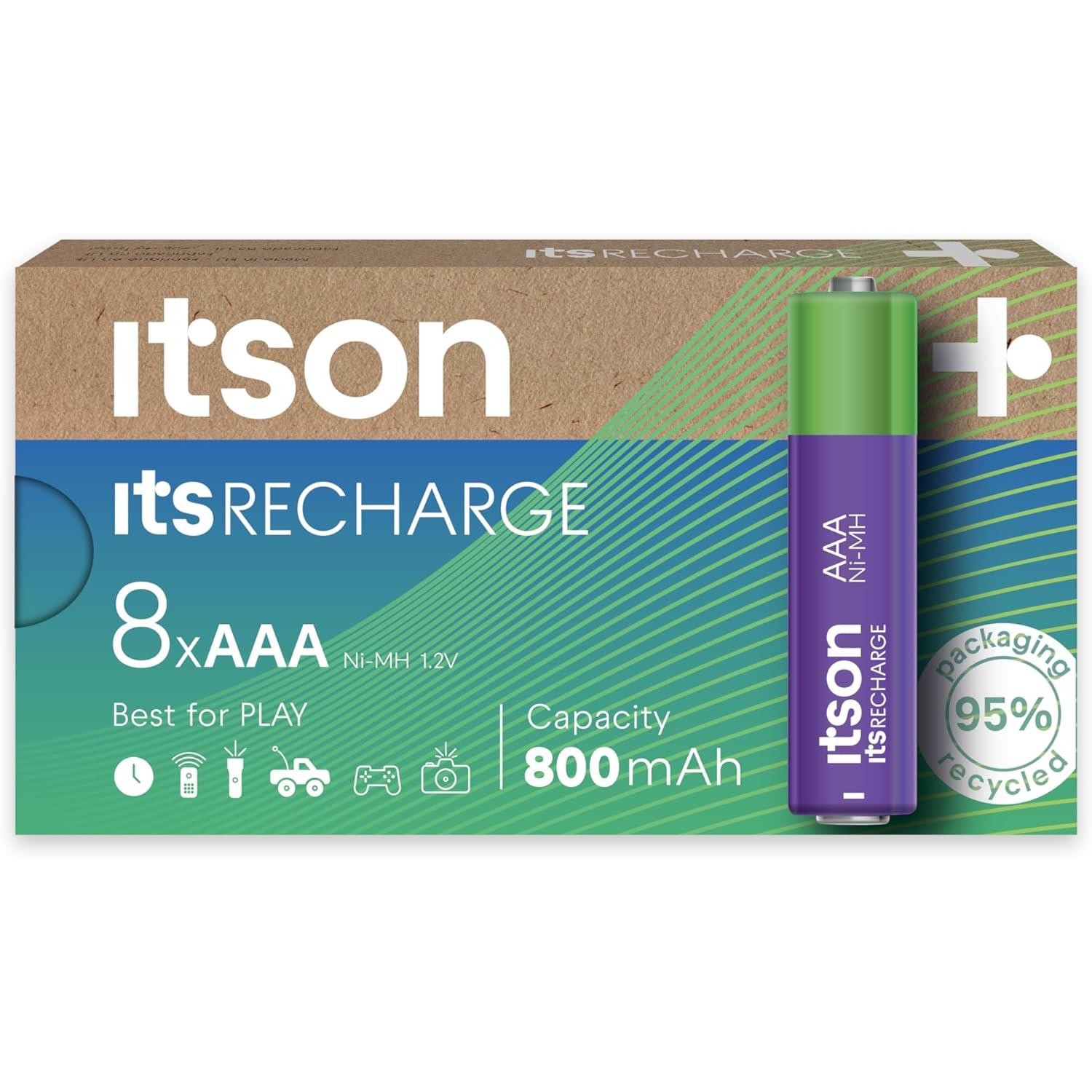 Piles rechargeables AAA ITSON HHR03 pour domotique et télécommandes du salon