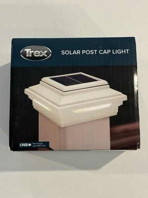 TREX Solar Post Cap Glass Edge Style Premier Lights. Bright/warm white LED. NEW