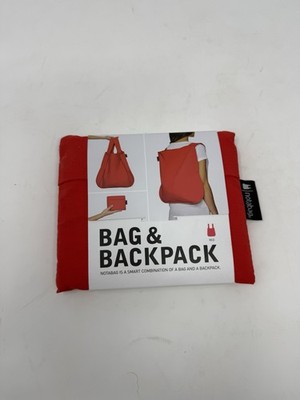 NEW Notabag Mint Red Bag Backpack Combo Tote Convertible Reusable