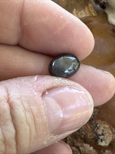 Canadian Blue Sapphire High Dome Cabochon Eye Of Odin Deposit Bluejay Mine #053 - Picture 3 of 7