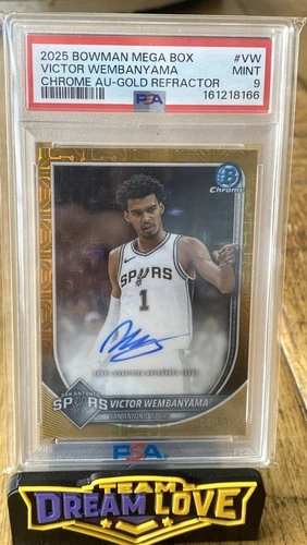 2025 Topps Chrome Victor Wembanyama Chrome Autographs (PSA 9)