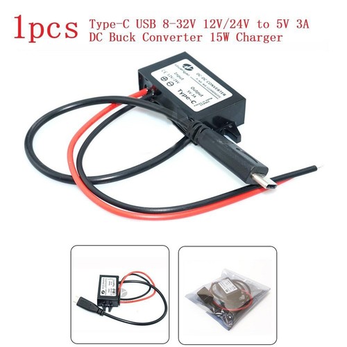 Mobiler 12V 24V auf 5V 3A15W Konverter Type C USB Smart Charger für unterwegs - Bild 20 von 24