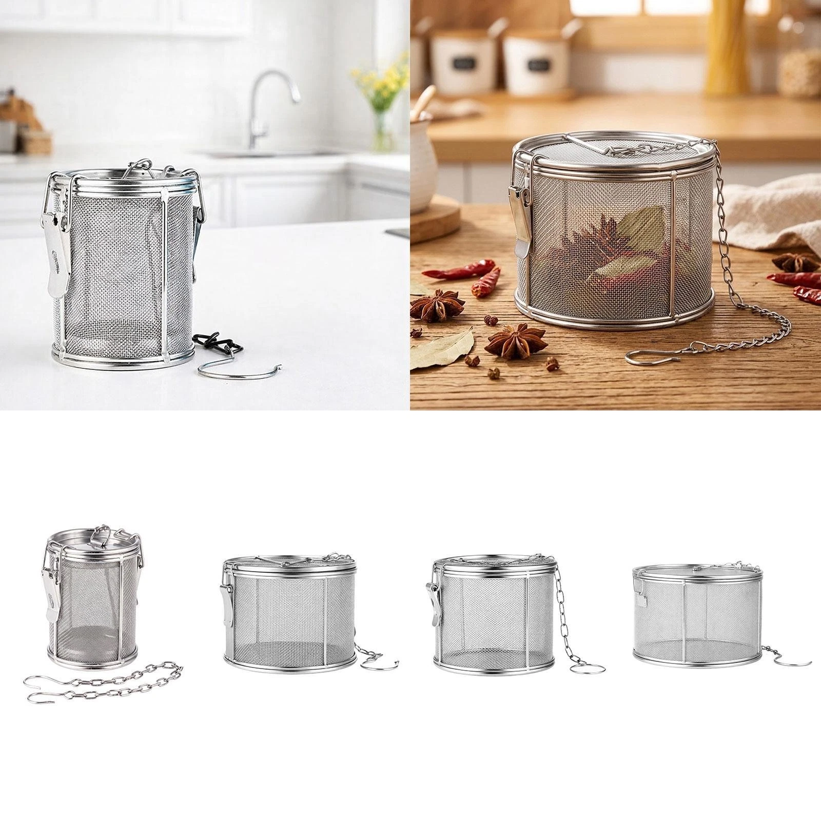Mesh Tea Ball Infuser Tea Spice Infuser Stainless Steel Reusable Portable