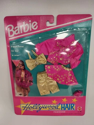 Vintage Mattel Barbie Hollywood Hair Fashions Pink Clothes Outfit Rare #1997