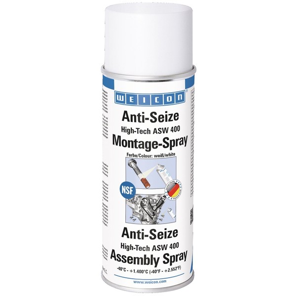 Montagepaste Anti-Seize High-Tech 400Ml Weiß Nsf H1 Spraydose Weicon Montagefett-image
